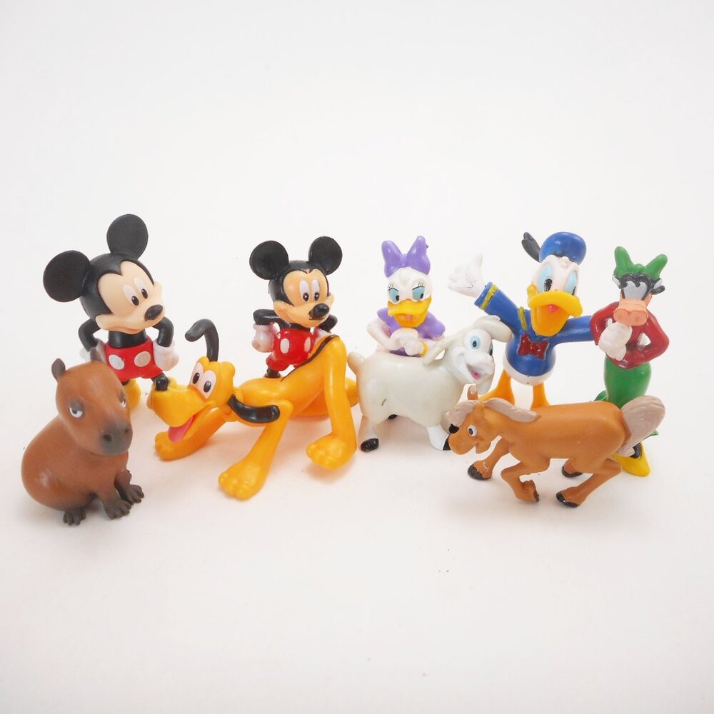 Mixed Lot of 9 Disney Toy PVC Figures Mickey Minnie Daisy Donald Pluto Clubhouse